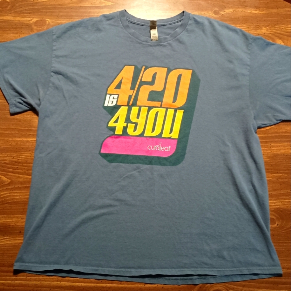 CURALEAF 420 T-SHIRT - 2XL // April 20th Festival Holiday Celebration Tee Shirt